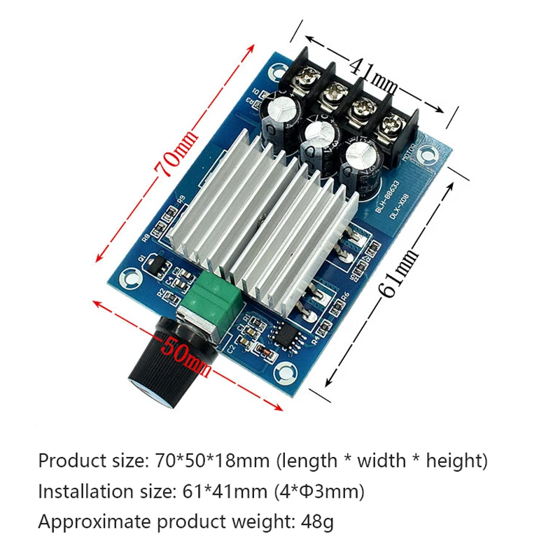 12V24V DC Động Cơ Vô Cấp Tốc Độ Biến Đổi Bộ Điều Khiển 30A Chải Tốc Độ Động Cơ Ổn Mô Đun Ban