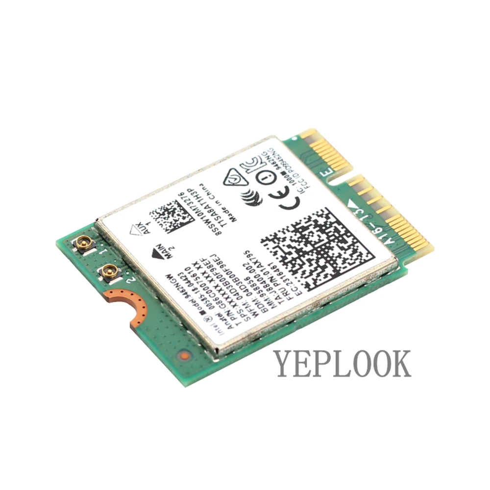 Wifi Card AC9462 9462NGW 433Mbps Dual Band 2.4G/5GHz NGFF M.2 Key E CNVIO 802.11ac Bluetooth5.0 Network Card