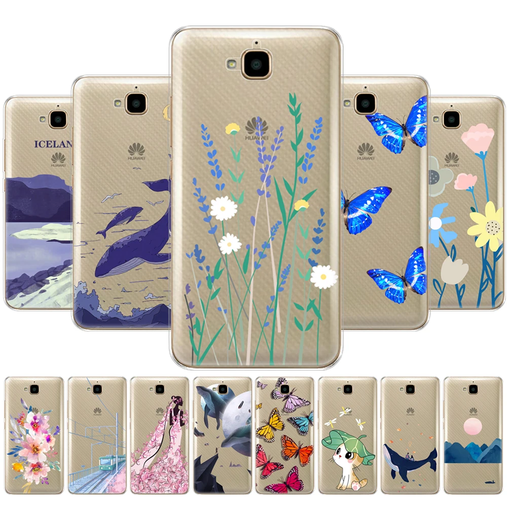 For Honor 4C Pro Case For Huawei Y6 Pro 2015 Case Soft Silicon Phone Back Cover TIT-L01 TIT-TL00 Case