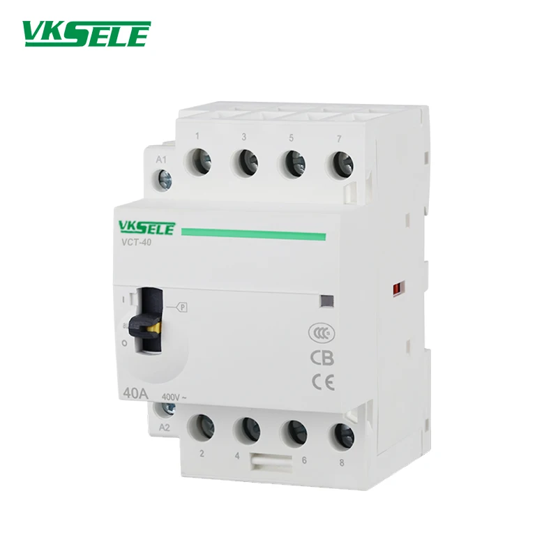 KCT-63M VKSELE KCT series 63amp 4 POLE24V 4NO 4NC 2NO2NC 220V Manual type modular contactor