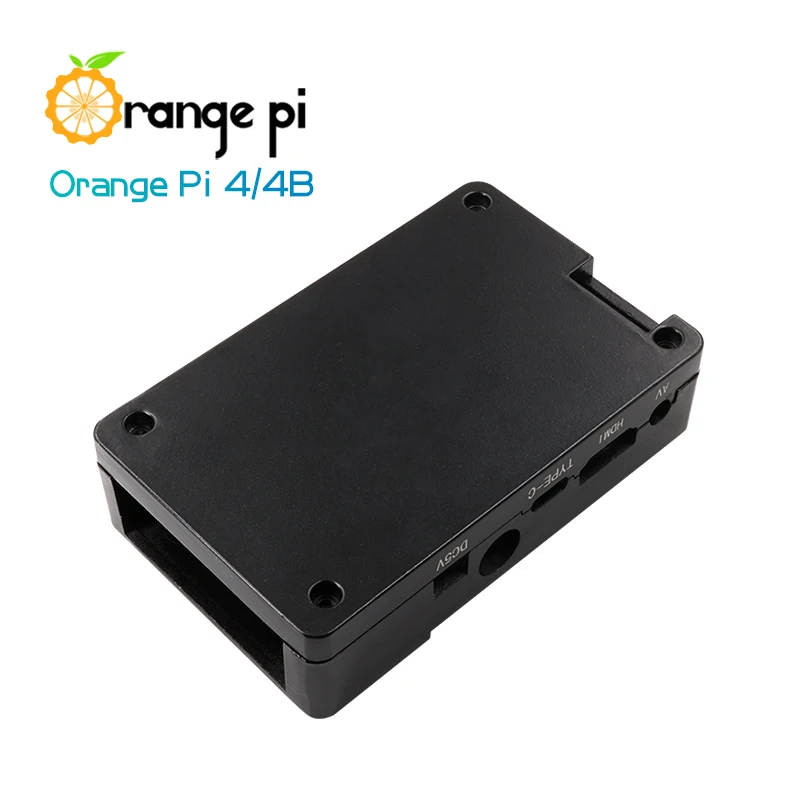 Orange Pi Aluminum Alloy Black Protective Case+Thermal conductive adhesive,Suitable for Orange PI4/4B Boards ONLY