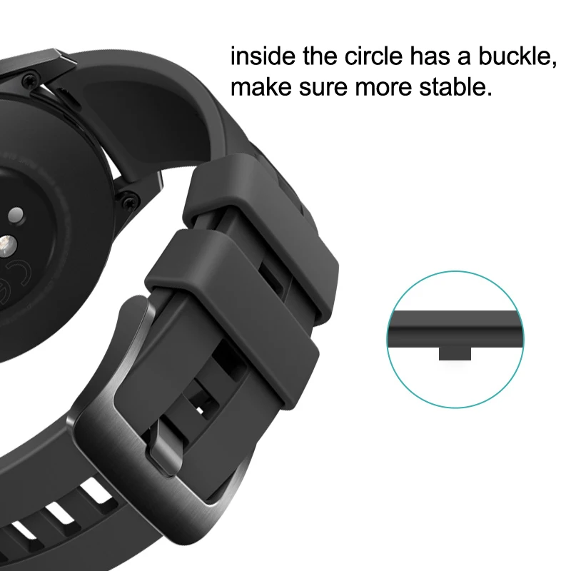 5 шт., резиновые ремешки для часов, 18/20/22/24 мм