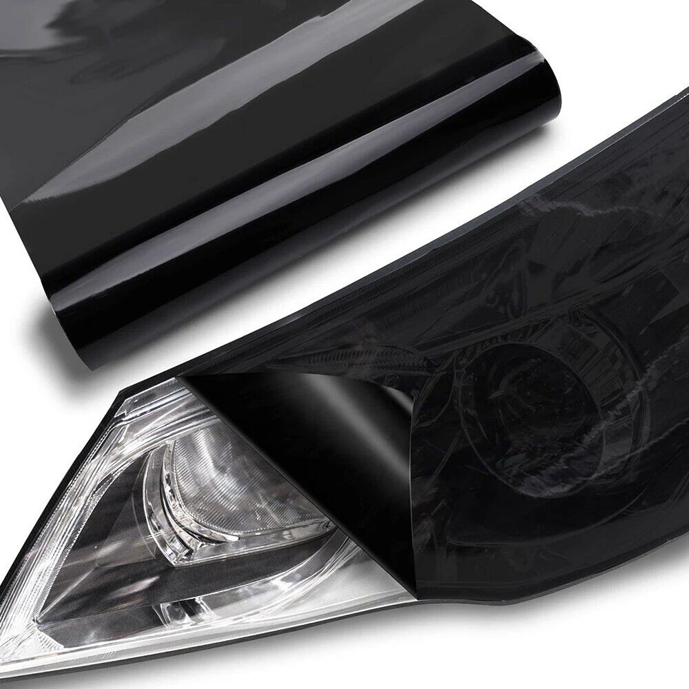 

Dark Smoke Black Film Tint Sticker 30*100cm Headlight Tail Lamp Fog Light Cover Trim Wrap Accessories Decoration Auto Universal