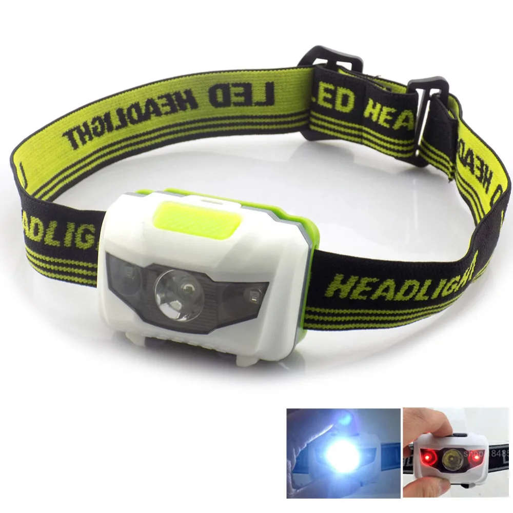 4 Modes Mini Headlight Bright Head Light 3 Leds Frontal Lampe Torch Camping fishing Head Lamp Headlamp Flashlight Aaa Battery