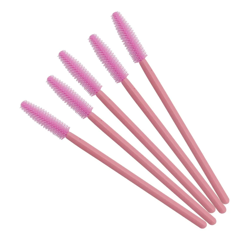 50 stücke Einweg Silikon Wimpern Pinsel Spoolies Mascara Zauberstäbe Kämme Stick Stirn Pinsel Wimpern Verlängerung Make-Up Kosmetische Werkzeuge – Detail 1