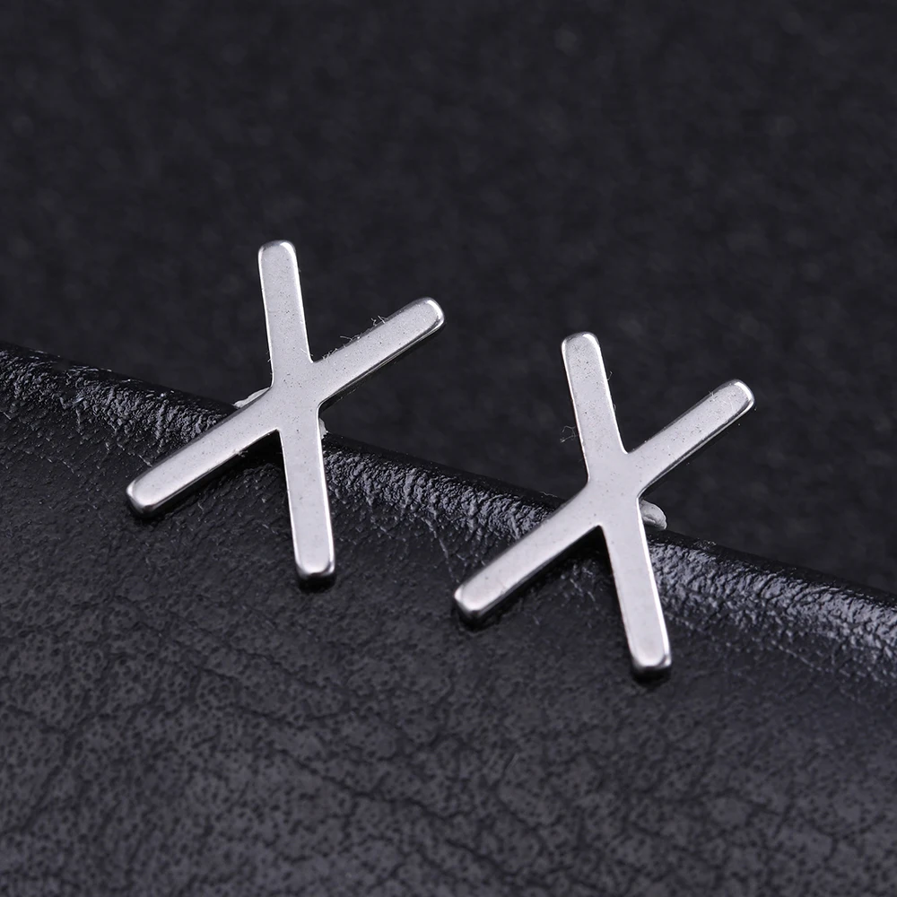 Viking Futhark Runes Stud Earrings Stainless Steel Earring for Women Men Amulet Nordic Vintage Jewelry Ear Accessories Aretes