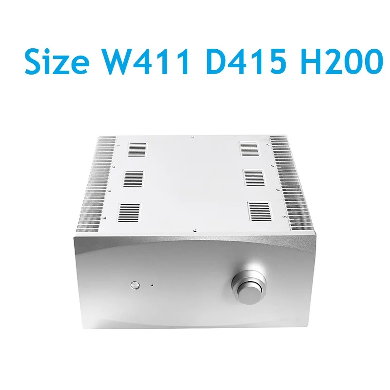 

W411 D415 H200 Rear Amplifier Supply Chassis DAC Decoder Case Class A Luxury Anodized Aluminum DIY Box Heat Sink Shell Headphone