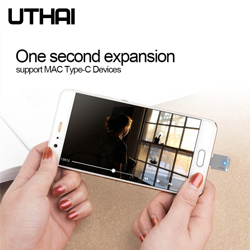 UTHAI C12 Type-C OTG USB3.0 Флэш-накопитель USB-C Память для смартфона МИНИ-USB-накопитель 32 ГБ 64 ГБ