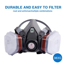 383G Respirator gas mask Silica gel Head-mounted Modular Breathing mask 4 models against Chemical industry Safety mask