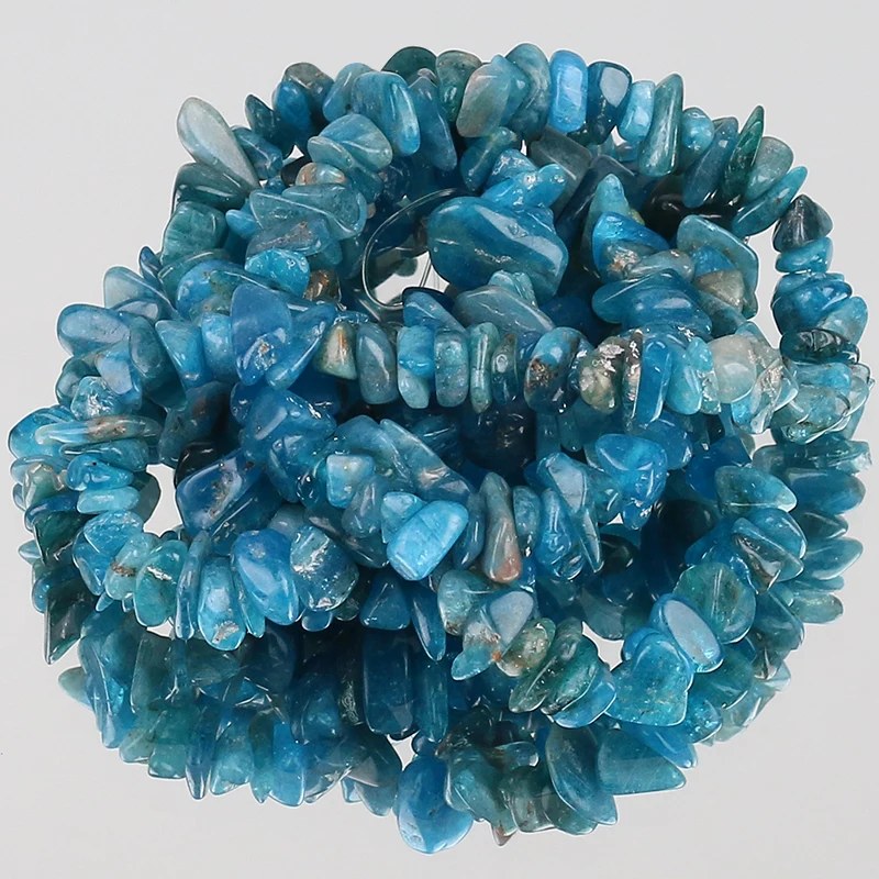 

AAA 5-8mm Natural Freeform Chips Beads Gravel Blue Apatite Stone Irregular Beads For Jewelry Making DIY Bracelet Accessories 33"