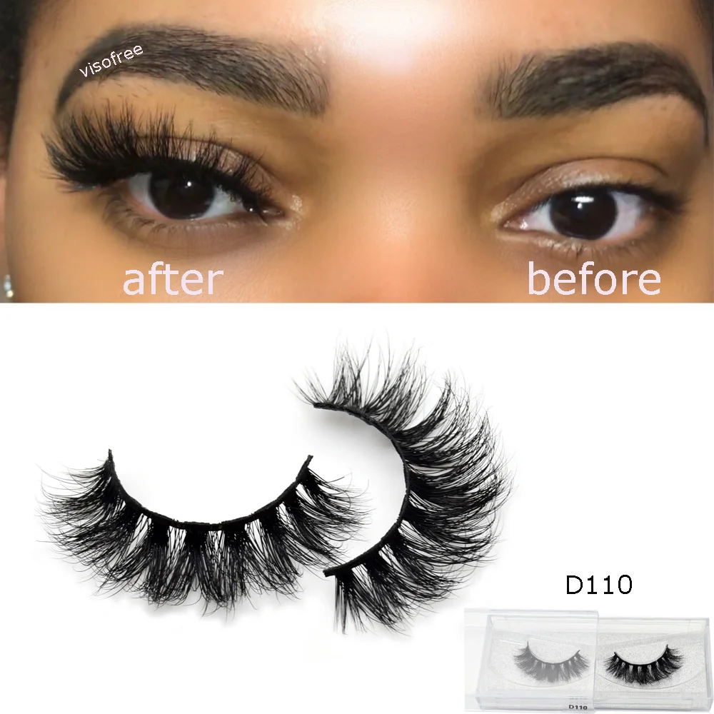 3D Real Mink False Eyelash Strip Mink Lashes Thick Fake False Eyelashes Makeup Beauty Handmade 100% Glitter Packing D101