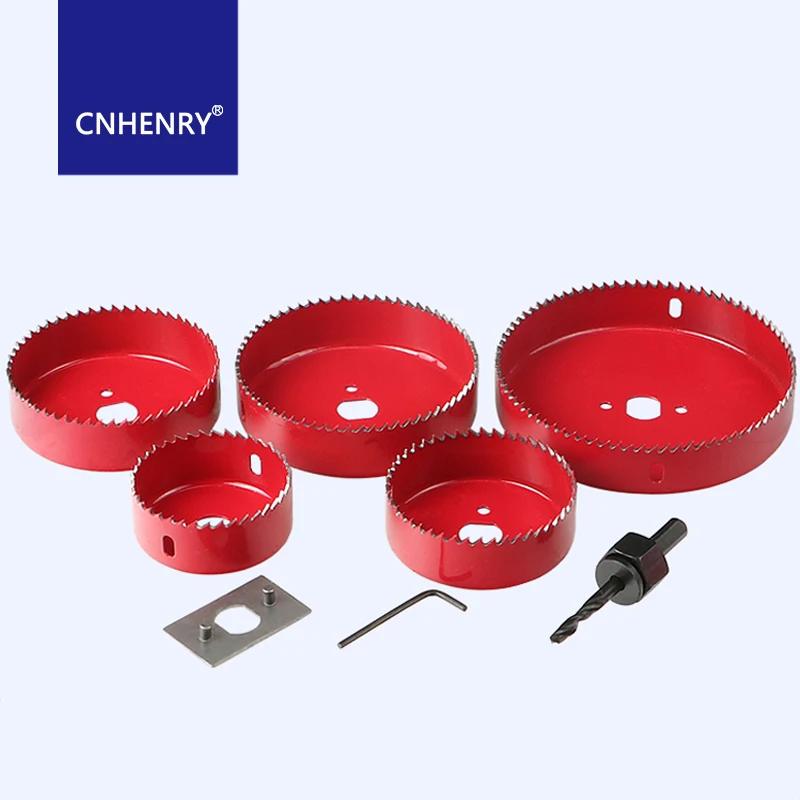 Kit di punte da trapano per sega a tazza Set da taglio Utensile da perforazione Taglierina per legno e metallo 19mm-127mm Mandrini per la lavorazione del legno Seghe Punte da trapano per legno PVC