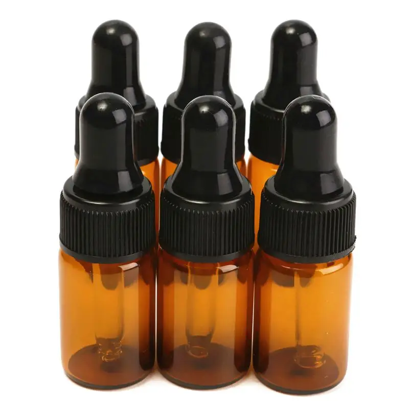 10pcs 3ml Empty brown Glass Dropper Bottles with Pipette for Essential Oil