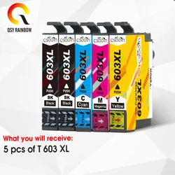 QSYRAINBOW T603XL 603 XL Ink Cartridge for Epson XP-2100 XP-2105 XP-3100 XP-3105 XP-4100 XP-4105 WF-2810 WF-2830 WF-2850