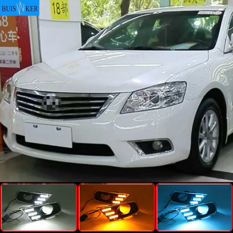 

2 PCS Car LED DRL Daytime Running Light Turn Signal Lamps Waterproof Bumper Driving Light For Toyota Camry 2009-2011
