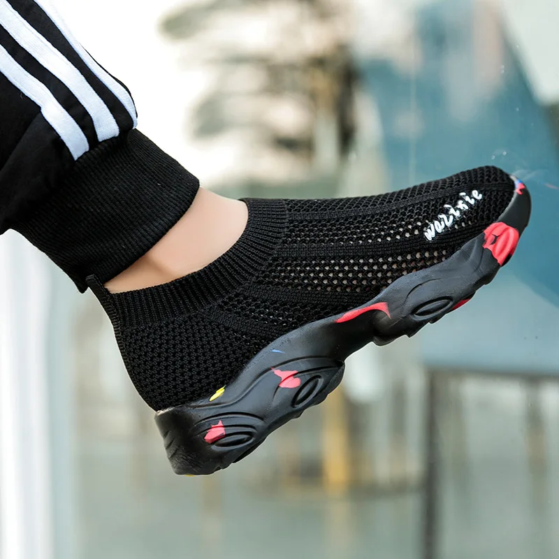 Summer Breathable Black Children Shoes for girls boys Mesh Sneakers kids 2023 Comfortabl Sport Shoes 6 7 to 10 8 to 12 years old