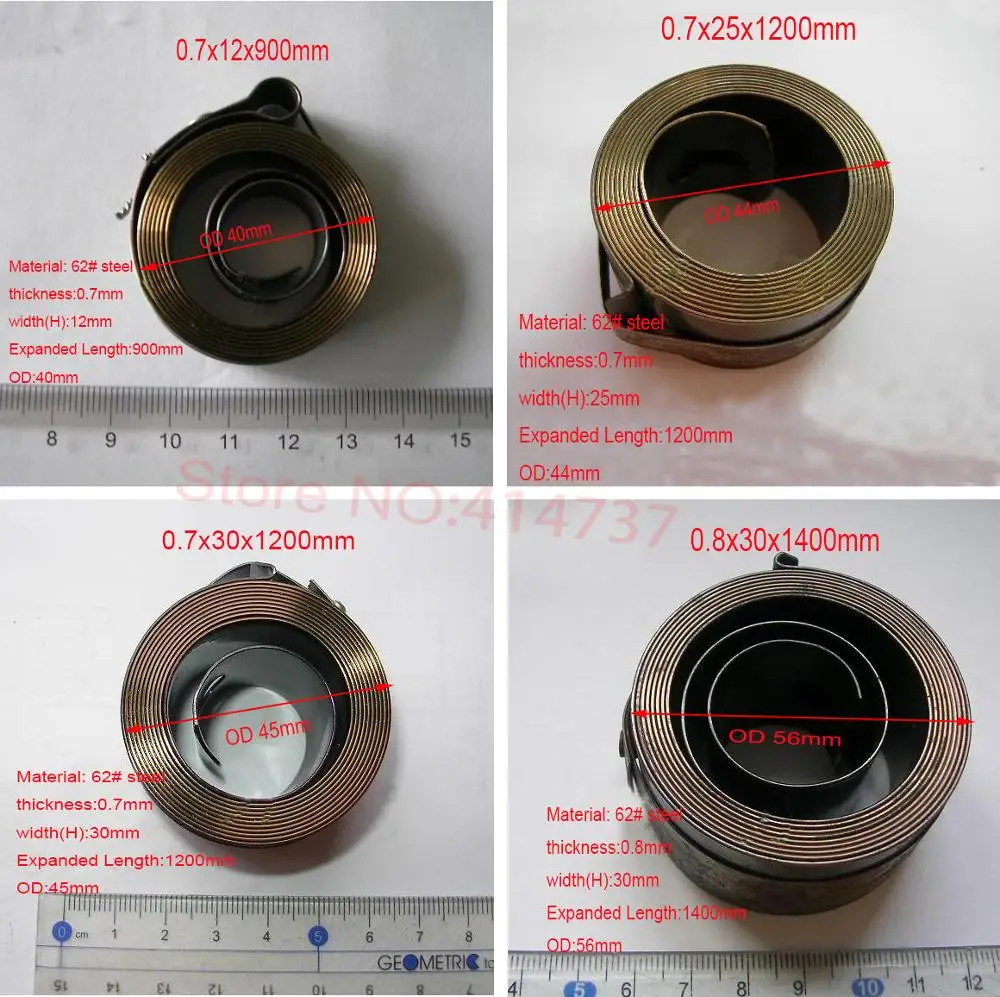 S-shaped spring coil spring Thickness 0.7mm width 6-30mm Spiral Flat Wire Coil Spring Constant Force Springs Small Spiral Style