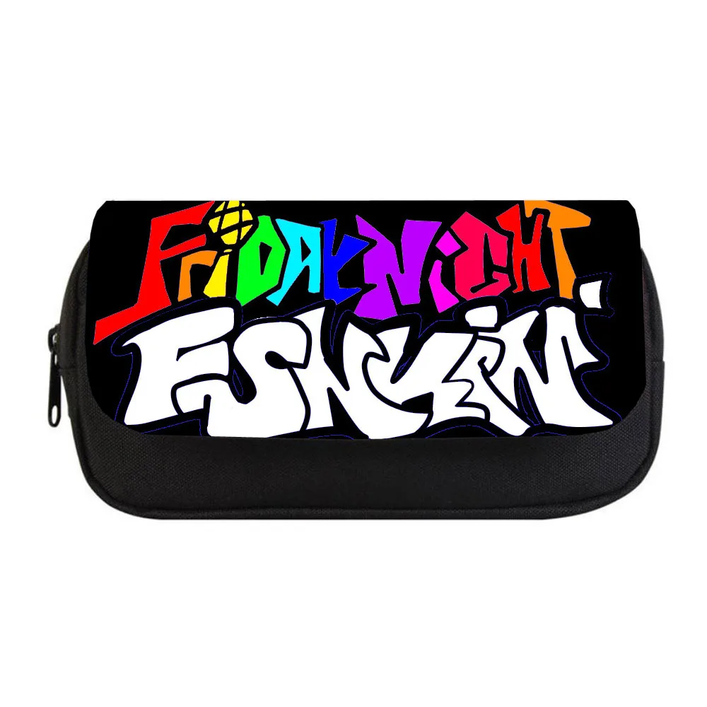 Game Friday Night Funkin Pencil Case Kids Pen Bag Boy Girl Double Layer Pencil Bag Student Cartoon Stationer Women Cosmetic Case