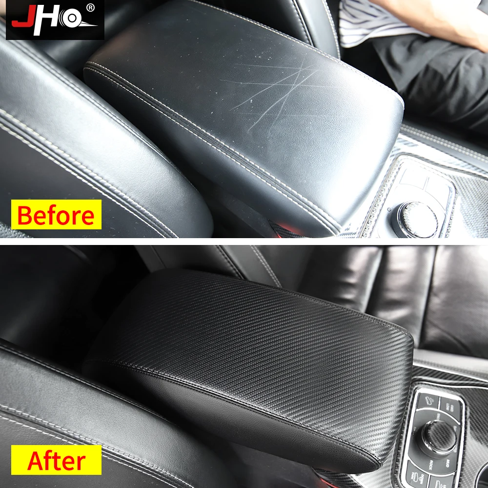 JHO Armrest Protective Cover Guard For Jeep Grand Cherokee 2011-2018 2014 2015 2016 2017 2013 12 Limited Laredo Car Accessories