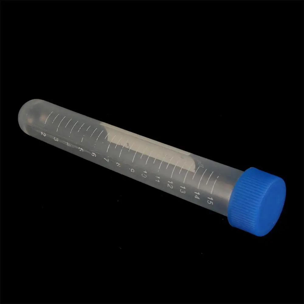 15ml Screw Cap Round Bottom Centrifuge Tube Free-standing Centrifugal Tube Laboratory Analysis Sample Vial 5 Pcs