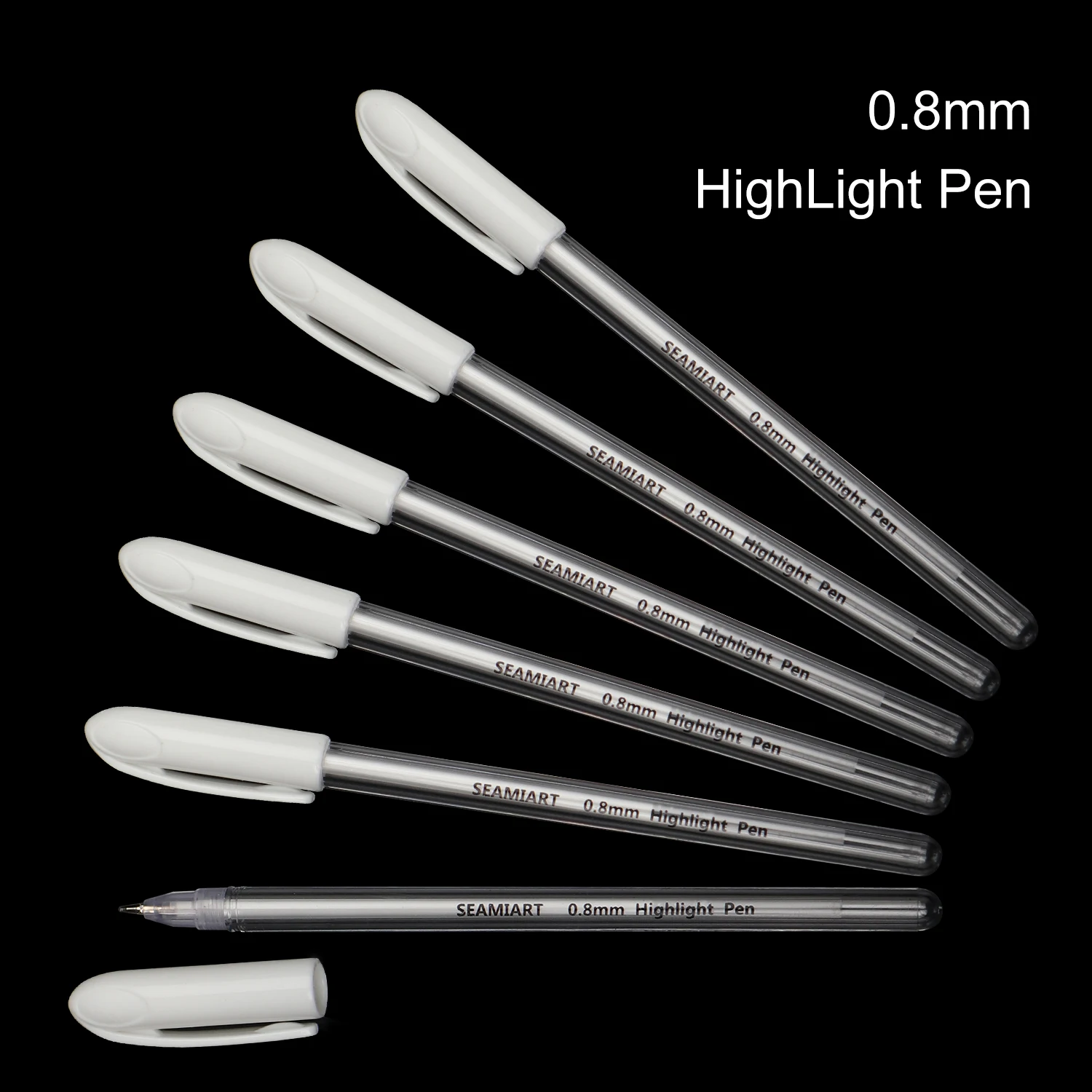 

1/2/3PCS White Transparent Paint Markers Pen 0.8mm Highlight Liner Sketch Marker Writing Drawing School Office Supplies