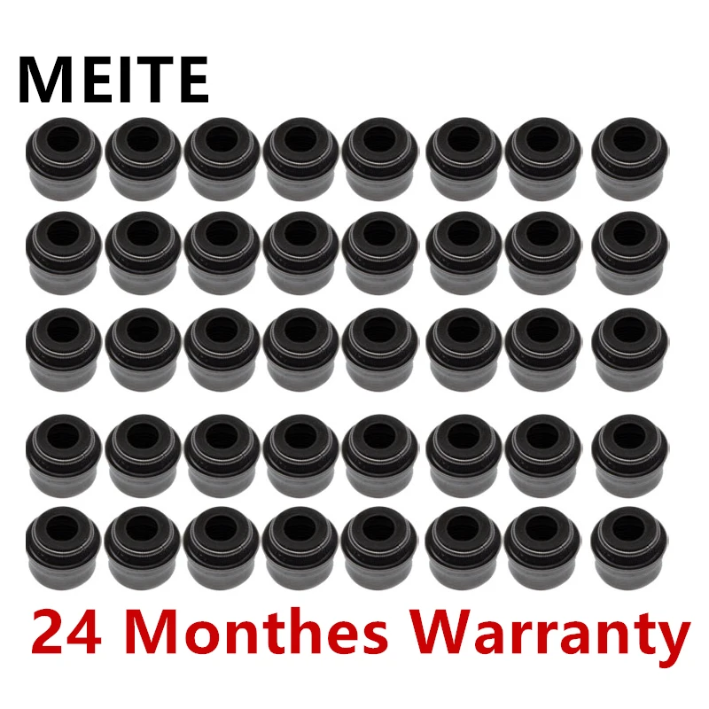 40PCS 6mm Valve Stem Seals Kit Set For Volkswagen Seat Audi A3 A4 A5 A6 Skoda 06B109675B 036109675A 70-31306-10  036 109 675 A