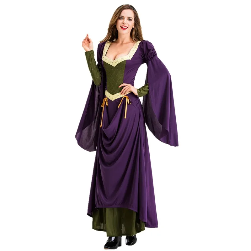 Sexy Medieval Vintage Royal Court Queen Cosplay Costume Halloween Carnival Party Ancient Greek goddess Fancy Dress