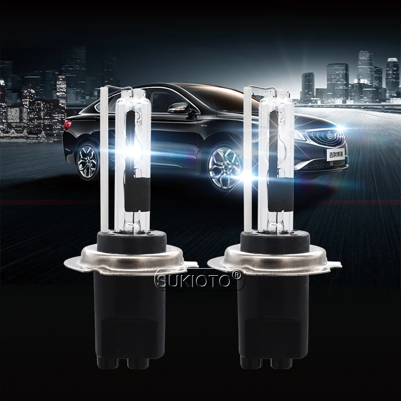 

SUKIOTO 35W-55W Xenon H7CR HID Bulbs 4300K 5000K 8000K 6000K Metal Base H7 H7C-R Coating Layer Car Headlight Replacement Lamps
