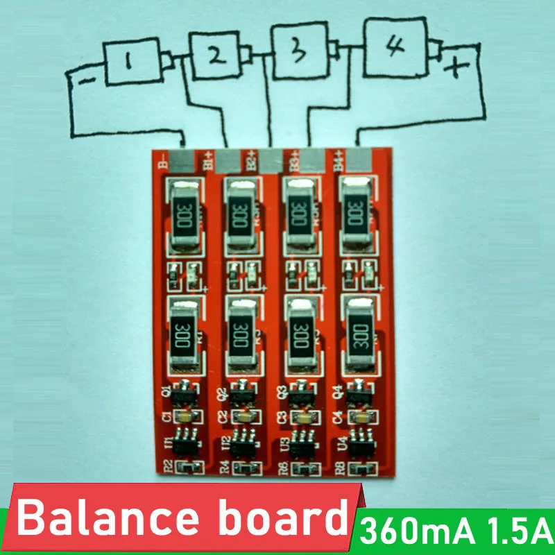 1S 2S 3S 4S 3.2V LiFePo4 iron phosphate Lithium Battery BMS Charging Protection Balance limiting Board 6S 7S 8S 3.6V 500mA 1.5A