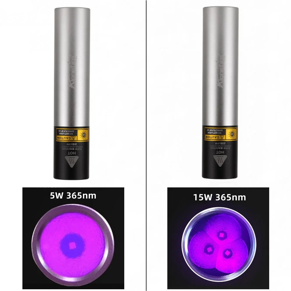 Alonefire SV22 latarka UV 365nm Ultra fiołki mini ultrafioletowa wodoodporna niewidoczna latarka do plam dla zwierząt polowanie Marker sprawdź