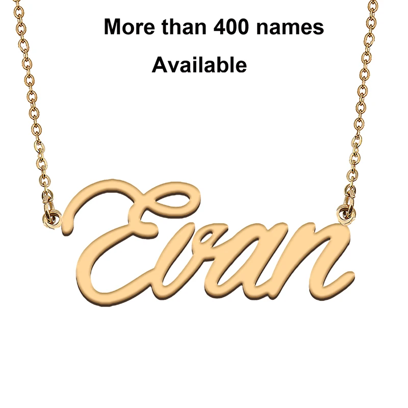 

Cursive Initial Letters Name Necklace for Evan Birthday Party Christmas New Year Graduation Wedding Valentine Day Gift