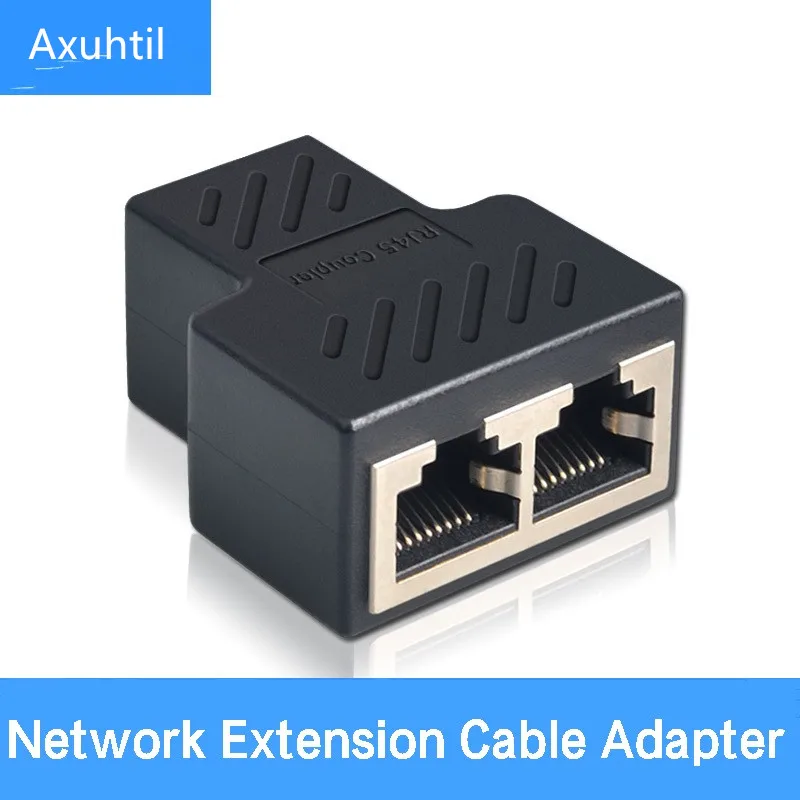 

NEW 1 To 2 Ways LAN Ethernet Network Cable RJ45 Female Splitter Connector Adapter Splitter Extender Plug Adapter Connector