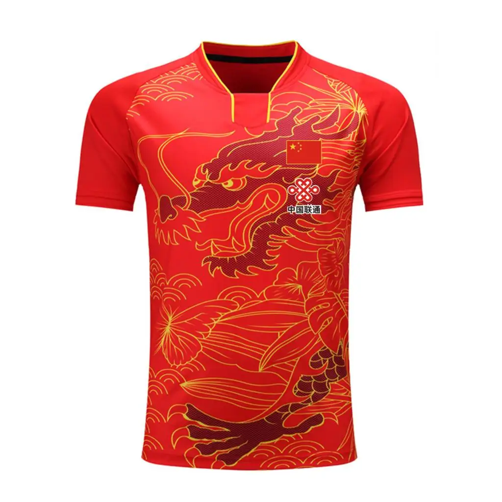 NEW Sports CHINA Dragon Table Tennis Jerseys Shorts Men Women Child Kids Ping Pong Jersey Table Tennis Shirt Sets Sport Shirts