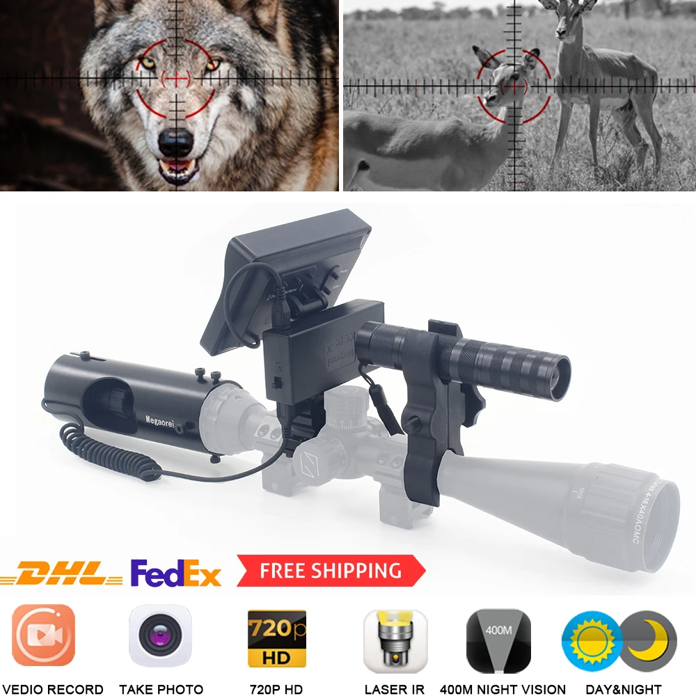 

Megaorei Night Vision Riflescopes Telescope Wildlife Trap Optics Hunting Cameras 850nm Infrared Binoculars With Video Record