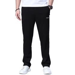 Men's Sports Pants with Zipper Pockets,Elastic Waist Sweatpants, Casual Jogging Trousers, Monochromatic, Plus Size, 6XL