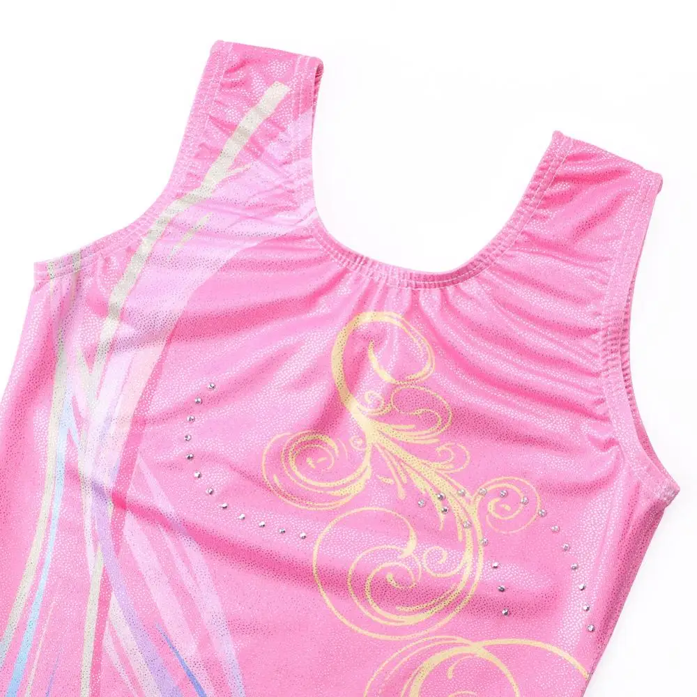 BAOHULU 3-12Y Kids Girls Leotards for Gymnastics Sleeveless Novelty Ballet Dance Bodysuits Tank Teens Athletes Skating Leotard