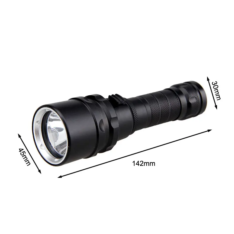 365-395nm luce UV subacquea ricaricabile torcia subacquea batteria LED impermeabile Flashlamp 100M torcia Scuba 10W