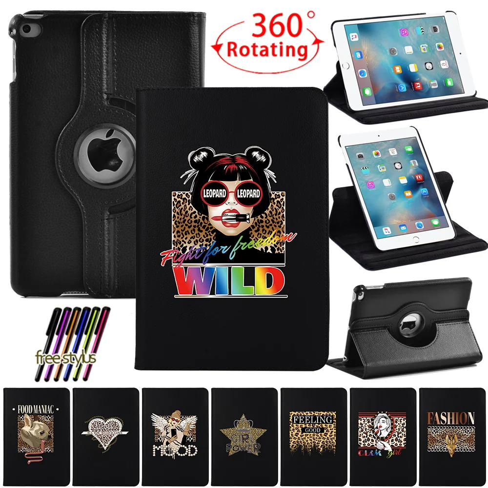 Casual Leather Tablet 360 Rotating Case for Apple IPad Mini 4/5 7.9 Inch Automatic Wake-Up Protective Shell/Skin Stand Cover