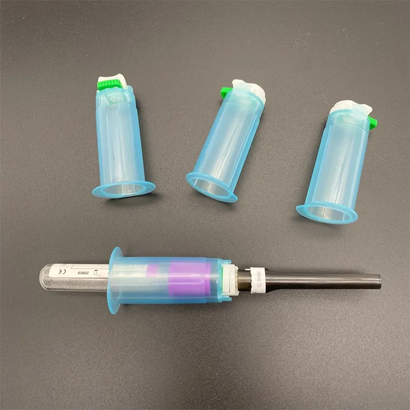 Disposable Blue Sterile Vacuum Blood Collection Tube Medical Needle Holder