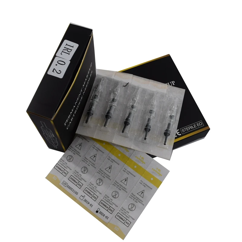 10pcs Disposable Semi-Permanent Makeup Tattoo Cartridge Needle RL Tattoo Needles For for digital eyebrow/lips/eyeliner machine