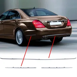 NEW For W221 Rear Bumper Lower Chrome Molding Trim OE# 2218850321 2218850421 2218850521 For Mercedes S Class W221 2010 2011 2012