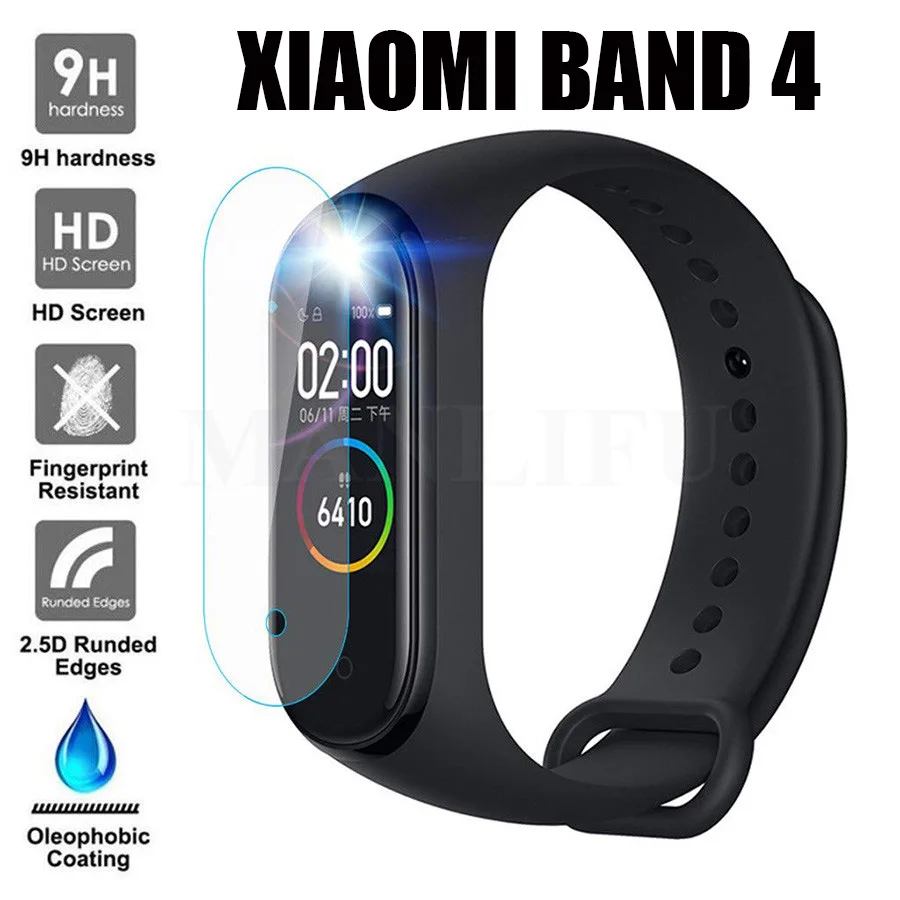 

9D Clear Protective Film Original 2019 Newest for Xiaomi Mi Band 5 4 Smart Miband 4 Bracelet Screen Protector for Mi Band 4 3 2