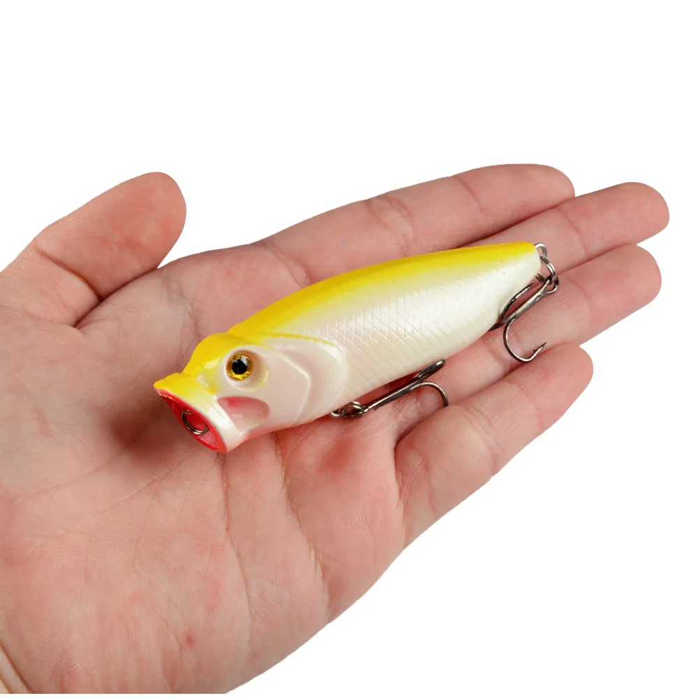 1PCS 포퍼 Wobbler 낚시 유혹 8cm 15g Trolling Isca 인공 하드 미끼 Crankbait 플라스틱 Swimbait 잉어베이스 파이크 태클