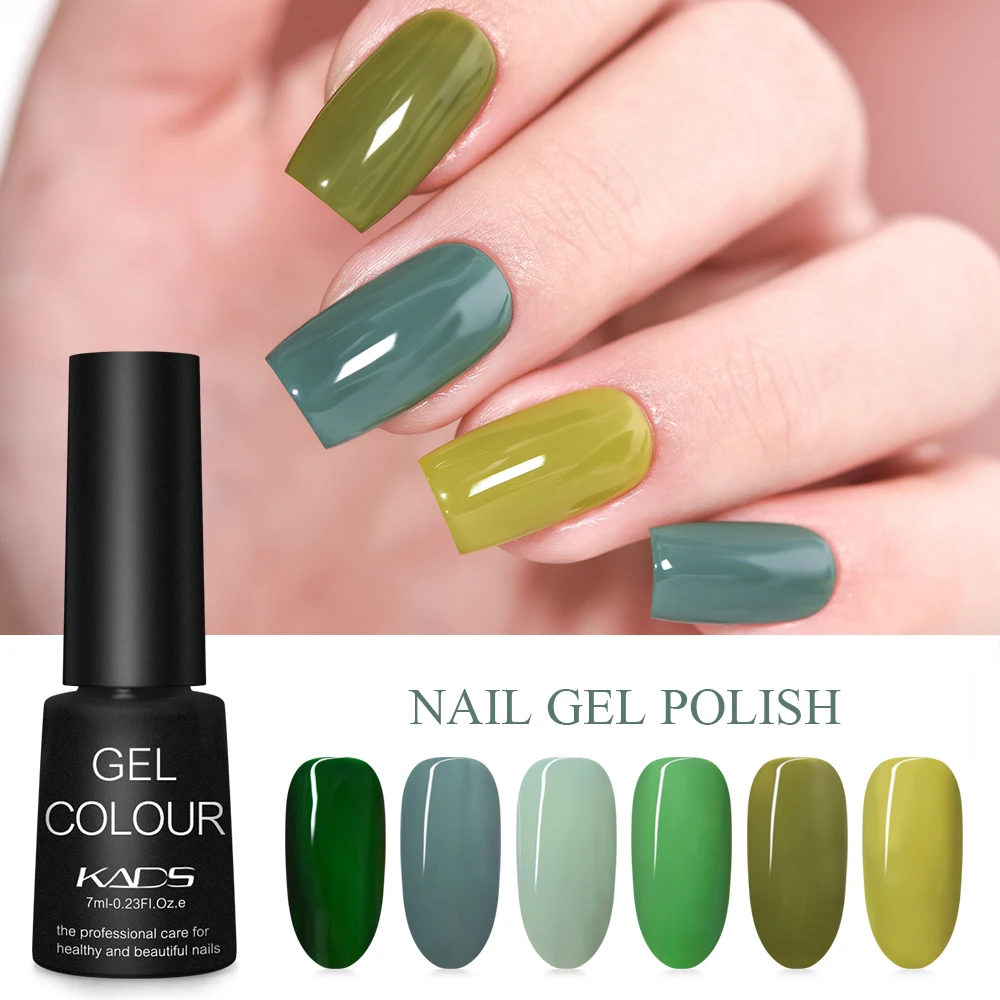 Smalto per unghie Gel KADS 7ml 114 colori Soak Off UV LED Gel vernice unghie Semi permanenti Gel per smalto Top Base Coat lacca per Gel