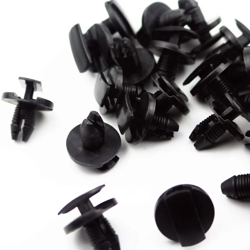 50pcs for Peugeot 207 306 307 308 Partner Origin Bumper Core Nail，Black 8.6mm Rivets Fastener Clips.