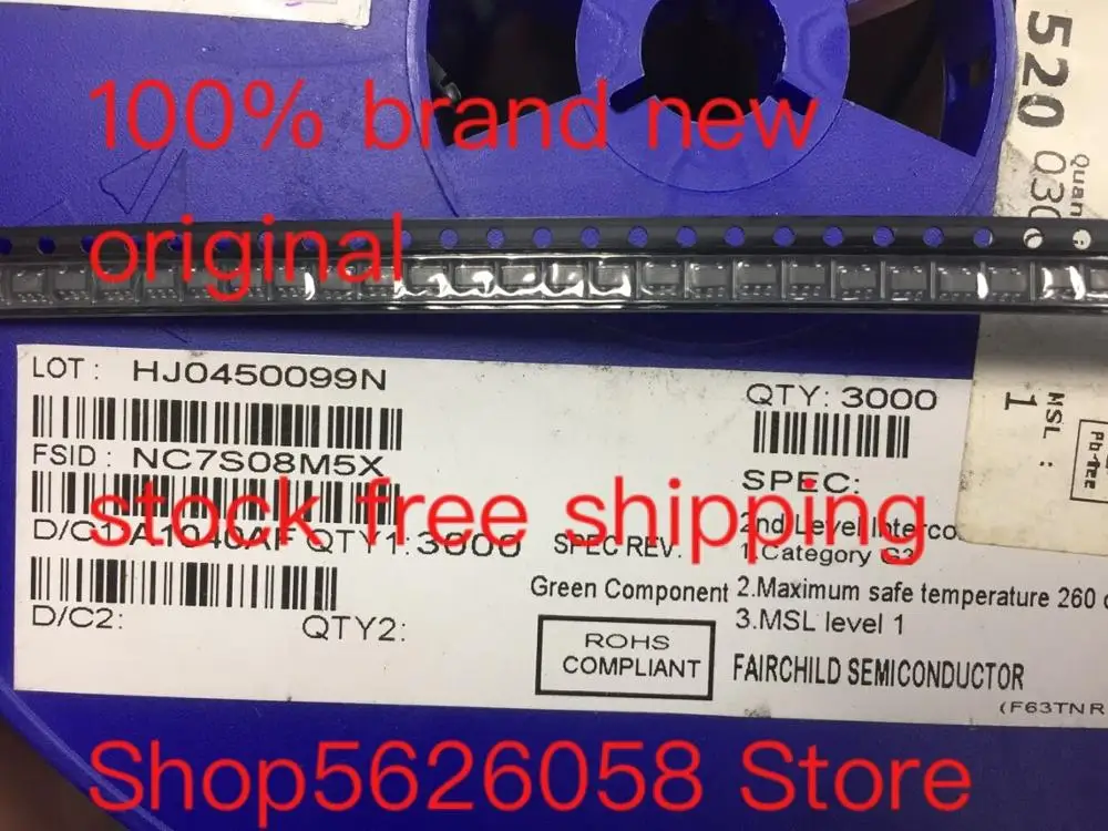 5PCS/LOT NC7S08M5X SOT23 100% new original freeshipping