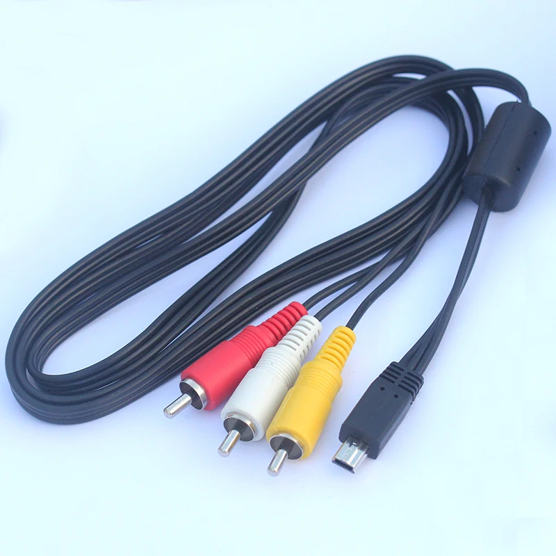 MINI USB 6 PIN do AV RCA aparat cyfrowy kamera kabel do Canon