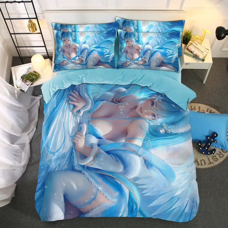 League of Legends cartoon children's quilt cover, dormitory single bed, Yasso game, 4 sets, student dormitory, 3 pieces