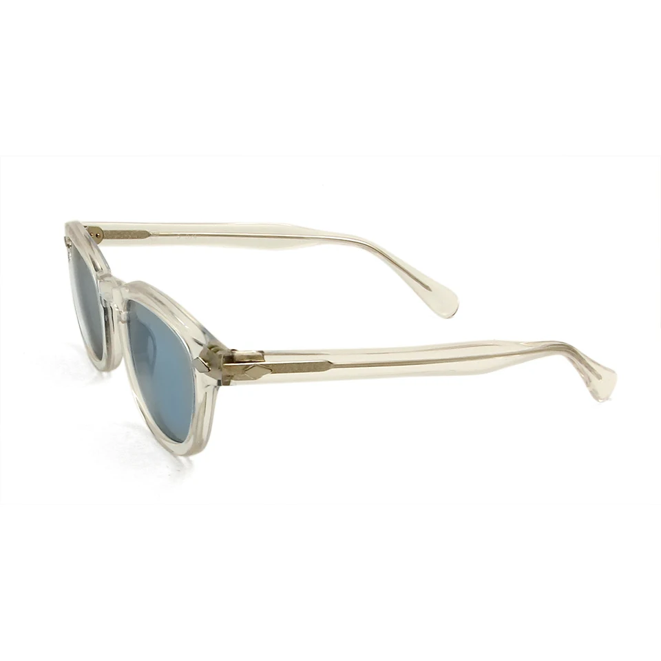 Occhiali da sole trasparenti in acetato montatura trasparente tonalità rosa occhiali rotondi Vintage Designer di marca occhiali da sole decorativi