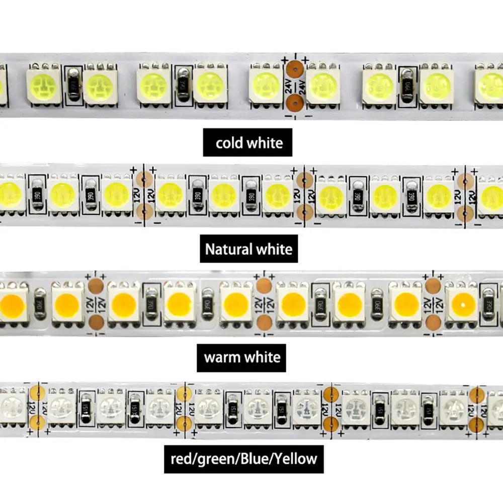 

LED strip light Waterproof IP65 5050 12V 600 LEDs Flexible Lighting Ribbon Tape 120LEDs/m White Warm White Red Blue Green RGB